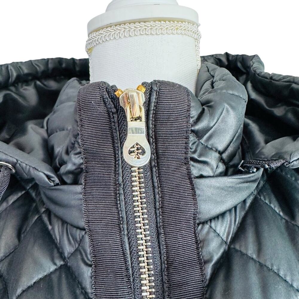 Kate Spade - Hooded Quilted Jacket, size XL, Black - Picture 6 of 12